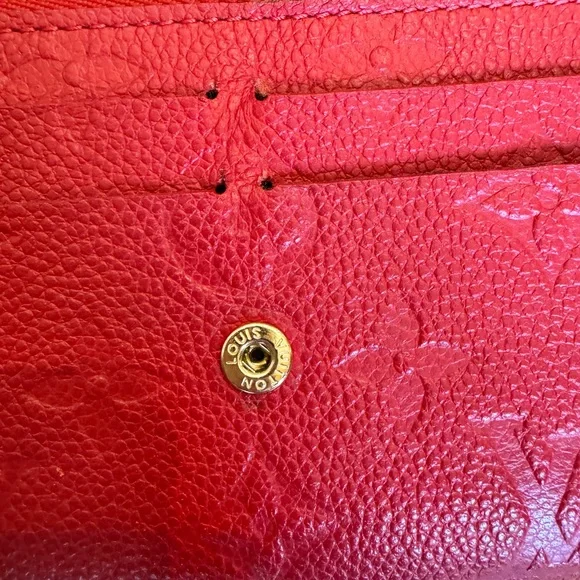 Louis Vuitton Emilie Wallet Cerise Cherry Empreinte Leather Spain w/ COA! - Picture 5 of 16